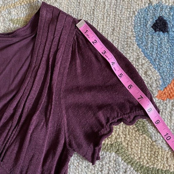 Moth I Anthro I Y2K I Sideswept Sweater Dress I Purple Motif - Picture 6 of 16